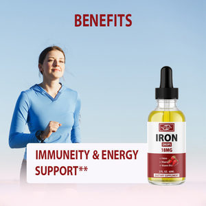 ODM/OEM Gotas Líquidas de Hierro en Oferta, Suplemento Dietético, Apoyo Inmunológico y Energético, Sabor Fresa - Product Image 3