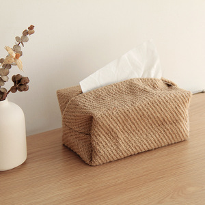 Estilo japonês Simples Natural Juta Tecido Caixa Nova Bolsa de Guardanapo Dispenser Titular para Sala de Estar Do Carro Mesa de Jantar... - Product Image 1