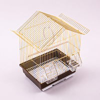 Cage d'élevage pliable plaquée or pour oiseaux, idéale pour perroquets et canaris - Vente en gros