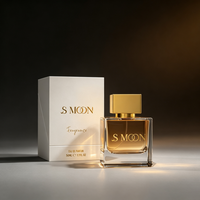 Flacon de parfum carré en verre vide de luxe 30ml 50ml 100ml avec pulvérisateur rose et noir, vente en gros avec boîte cadeau