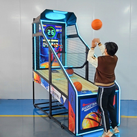 Machine de basket-ball d'arcade NBA à écran LCD, à monnayeur, pour intérieur, kit de balles personnalisées, certifiée CE, en métal et plastique, KML K-1015