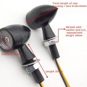 Intermitente para Motocicleta, Mini Intermitente Metálico, Intermitente LED para Scooter Eléctrico, Accesorios para Motos, Luz Indicadora para Bicicleta - Product Image 3