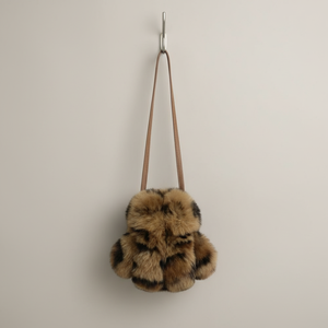 Breloque de sac en fourrure de lapin pure, écologique, douce, véritable, motif léopard de dessin animé, forme nuage, peluche moelleuse, cadeau de luxe et de mode - Product Image 6