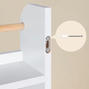 Kids Bookshelf <strong>Wall</strong> Mounted, Shelving <strong>Unit</strong> 2-Tier, <strong>White</strong> <strong>Shelves</strong> for <strong>Wall</strong> - Product Image 2
