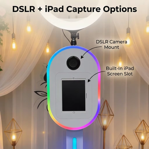Cabina de Fotos para <span class=keywords><strong>iPad</strong></span> con Cámara DSLR y 2 Paneles de Luz LED Anular, Compatible con <span class=keywords><strong>iPad</strong></span> de 10.2, 10.9, 11, 12.9 y 13 Pulgadas, Ideal para Alquiler en Bodas y Fiestas - Product Image 5