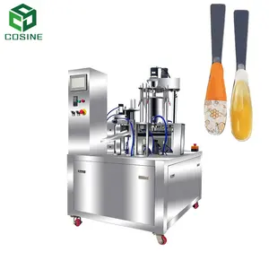 Riempitrice liquida per gelato con rossetto lucidalabbra con cucchiaio di miele completamente automatica