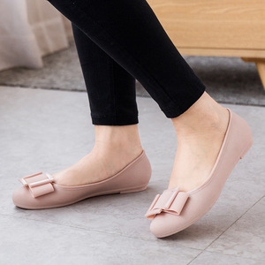 Factory Wholesale Women's Bow Decorated Flat Shoes - Comfortable Square Toe Ballet Flats for Daily Wear - Product Image 4