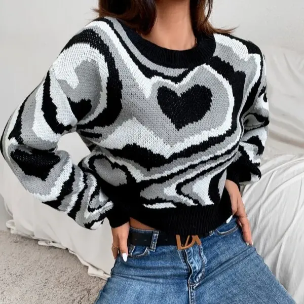 Suéter de lana grueso y cálido para mujer, Jersey de punto personalizado, ropa de invierno, gran oferta personalizada