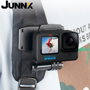 JUNNX 360 Độ Go Pro Kẹp Gắn Ba Lô Clip Cho <span class=keywords><strong>Gopro</strong></span> Hero 10 9 8 7 6 5 Insta360 SJCAM EKEN Osmo Phụ Kiện Máy Ảnh Hành Động - Product Image 1
