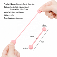 Pengatur Kabel Magnetik, Pembungkus Kabel Silikon yang Dapat Digunakan Kembali dan Penggulung Earphone untuk Headphone, Kabel Pengisi Daya USB, Perjalanan, dan Meja