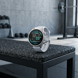 Best 8 Smartwatch 43mm AMOLED Display GPS Navigation Fitness <b>Tracker</b> Sapphire Carbon 5-10 Days Battery Life Unisex - Product Image 2