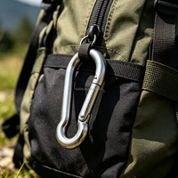 Mousqueton à ressort en acier inoxydable 304, clip de fixation rapide en métal pour porte-clés
