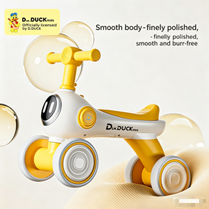 <span class=keywords><strong>Triciclo</strong></span> de Plástico para Niños, Amarillo, con Diseño de Pato, 4 Ruedas, Música y Luces, Juguete de Empuje para Niños de 2 a 7 Años, Unisex, Niños y Niñas - Product Image 4