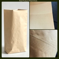 Sac en papier kraft marron 25 kg, sac composite papier-plastique robuste 50 kg à fond carré pour le stockage de riz gluant, graines et soja
