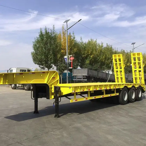 รถพ่วงกึ่งพ่วงแบบ Lowbed Drop Deck Gooseneck Lowboy ขนาด 1-2 ตัน สำหรับงานหนัก 3 4 5 เพลา  ขนาด 12.5x2.5x1.5 เมตร ยี่ห้อ Shandong Fengniao - Product Image 5