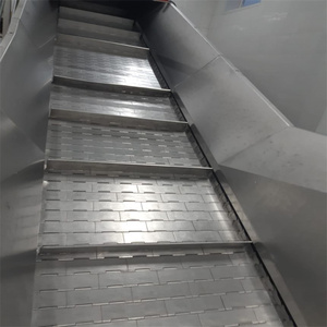 Thép không gỉ nặng băng tải kim loại tấm liên kết băng tải với chuyến bay để xử lý hành lý sân bay - Product Image 1