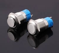 Interrupteurs à bouton-poussoir ronds étanches en acier inoxydable de 12 mm 5V, à enclenchement marche/arrêt avec interrupteur d'alimentation sans LED