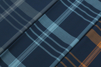 Tissu de chemise confortable en sergé de bambou infroissable, teint en fil, à motifs à carreaux personnalisés, avec élasthanne, pour hommes