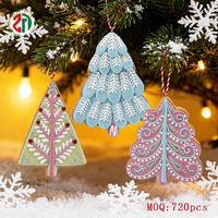 Ornement de Noël artisanal en argile polymère miniature peint à la main pour arbre de Noël, décoration de fête pour enfants à la maison