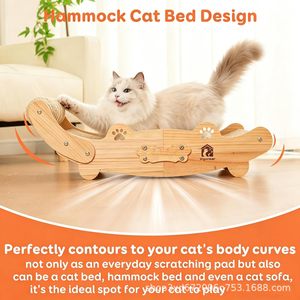 Wooden cat <b>scratching</b> <b>post</b> with sisal cat <b>scratching</b> ball, suitable for indoor cat <b>scratching</b> lounge chairs, pet - Product Image 5