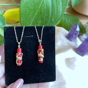 <span class=keywords><strong>2022</strong></span> Jialin 18พันทองชุบหินธรรมชาติจีนสีแดง<span class=keywords><strong>หยก</strong></span>มังกรจี้สร้อยคอ - Product Image 2