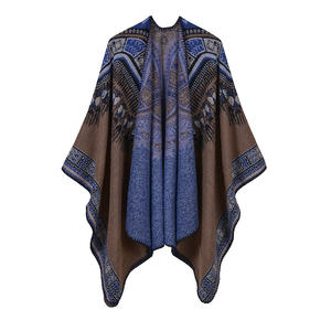 Hiver Chaud Cachemire Hommes et Femmes <span class=keywords><strong>Poncho</strong></span> Echarpe Péruvienne <span class=keywords><strong>Alpaga</strong></span> <span class=keywords><strong>Laine</strong></span> Echarpes Tissées Capes Ponchos - Product Image 4