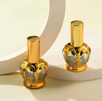 Flacon pulvérisateur de parfum en verre électroplaqué de 12 ml avec bouchon couronne, rechargeable, atomiseur de voyage pour échantillons