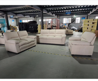 Fauteuils et Canapés de Salon en Cuir PU à Prix Usine, Ensemble Traditionnel d'Angle Inclinable avec Consoles
