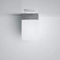 WC automatique carré monobloc moderne avec siphon en P, toilette intelligente en céramique murale avec bidet et fonction vocale IA