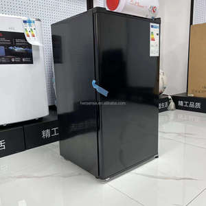 220V 50HZ Mini Black Freezer Fridge Stainless Steel Free <b>Standing</b> Fridge Air Cool 2 <b>Doors</b> Small Refrigerator Cheap Price Stock M - Product Image 3