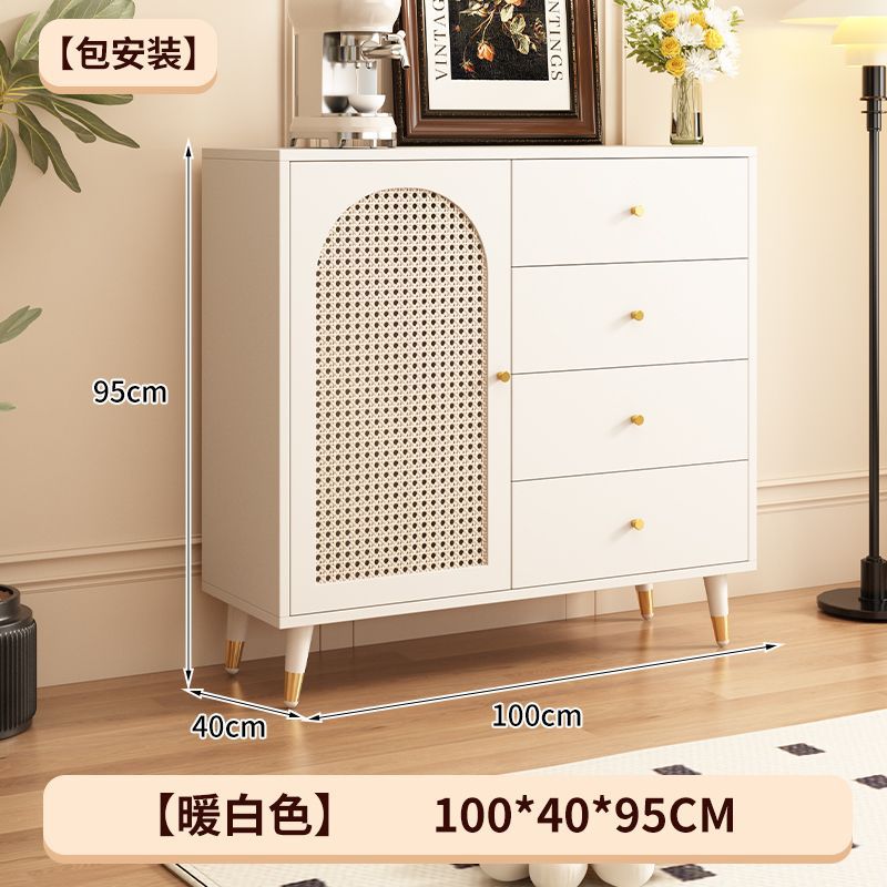 Tresse en rotin blanc chaud 100 cm [Installation incluse]