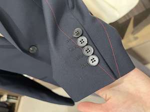 2025 Top vente grande taille laine formel simple boutonnage hommes d'affaires costumes de <span class=keywords><strong>mariage</strong></span> pour sur mesure marié imperméable noir veste - Product Image 4