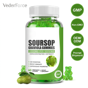 <span class=keywords><strong>Gummies</strong></span> à l'extrait de feuilles de corossol haute puissance 2000mg, enrichies en vitamine C, véganes, sans sucre, complément alimentaire, livraison rapide, vente en gros OEM/ODM - Product Image 1