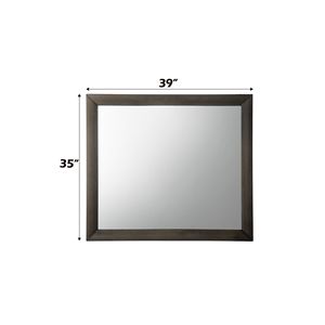 Miroir rectangulaire Db Ireland finition chêne gris pour la décoration intérieure style rustique - Product Image 3