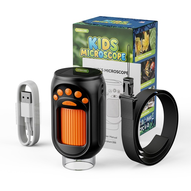 New Inskam 388 Student's Digital Microscope 1000X for Kids with 1.54-inch IPS Screen and 2MP Camera