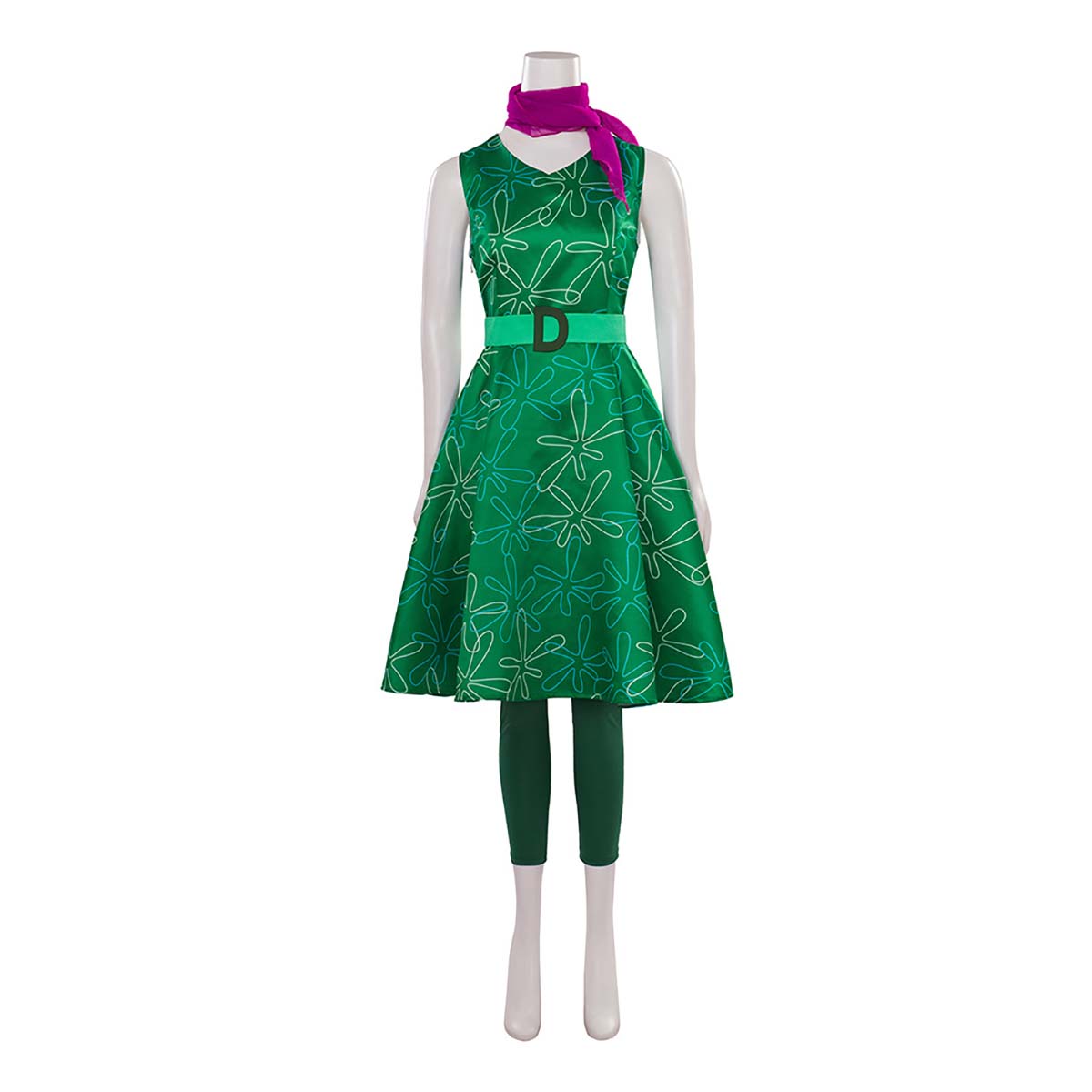 Adult Halloween Role Play Movie Inside Out Disgust Cosplay Costume DISN-009