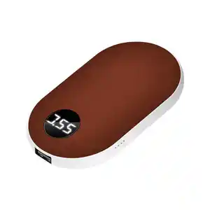 Elektrische Draagbare Zakhandwarmers Powerbanks 3 Warmteniveaus Dubbelzijdige Verwarming 5200Mah Oplaadbare Handwarmer Powerbank