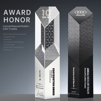 Trophée en cristal personnalisé, médaille en métal haut de gamme, récompense créative pour les employés exceptionnels, nouveau design de lettrage