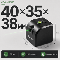 Niveau laser portable ZhonNa Green Light, calibrateur de ligne croisée, rechargeable par USB, outil de mesure magnétique, kit de pièces d'équipement laser