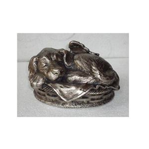 Urne de crémation décorative en métal en forme de chat Urne souvenir au design rare et antique pour cendres d'animaux de compagnie Service funéraire Décoration funéraire - Product Image 3