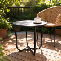 Table basse en fer de style européen avec rangement, design moderne pour la maison, utilisation en extérieur dans le jardin et sur le balcon
