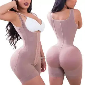 Custom High Compression Colombiana Faja Girdle With Corrective Waisted Butt Lifter Full Body Bbl Body Shaper Faha Shapewear