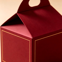 Boîte à poignée personnalisée OEM ODM en papier mat imprimé pour emballage de bonbons et biscuits de fêtes