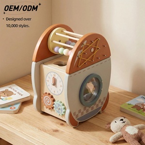 Caja de Actividades Montessori de Madera <span class=keywords><strong>Rocket</strong></span>, Juguete Educativo para Niños Pequeños, Aprendizaje Temprano, Entrenamiento de Habilidades Motoras Finas, Personalizable, Unisex - Product Image 1