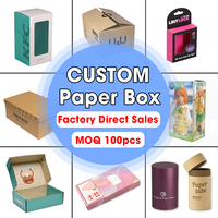 Caja de Cartón con Tapa Plegable Impresa Personalizada, Embalaje de Papel Ecológico para Cosméticos y Productos Pequeños
