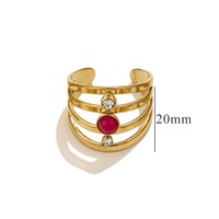 Bagues réglables de style bohème rétro Gaovo, plaquées or 18 carats haut de gamme, résistantes au ternissement, en acier inoxydable pour femmes