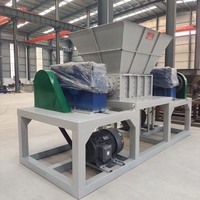 Broyeur à double arbre pour déchets industriels métalliques, plastiques et caoutchoucs, lames en alliage, certifié CE, automatique et écologique