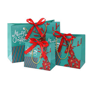 Bolsas de Regalo de Papel de Arte de Lujo Hechas a Mano con Asas de Cuerda de Algodón para Fiestas Navideñas - Diseño Novedoso a Bajo Precio - Product Image 2