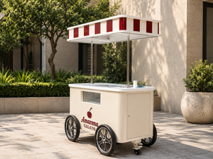 Chariot de vente de crèmes glacées et de boissons fraîches, vélo cargo - Product Image 2
