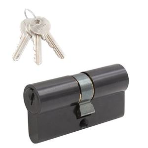 Ensemble de serrures de <span class=keywords><strong>porte</strong></span> modernes en PVC en acier noir et matériau ABS avec une distance centrale de 85mm, y compris serrure à mortaise et serrure à bouton - Product Image 4